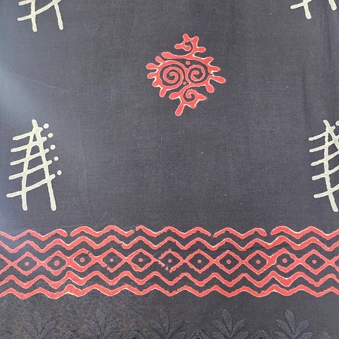 Abstract Cutwork Cotton Fabric