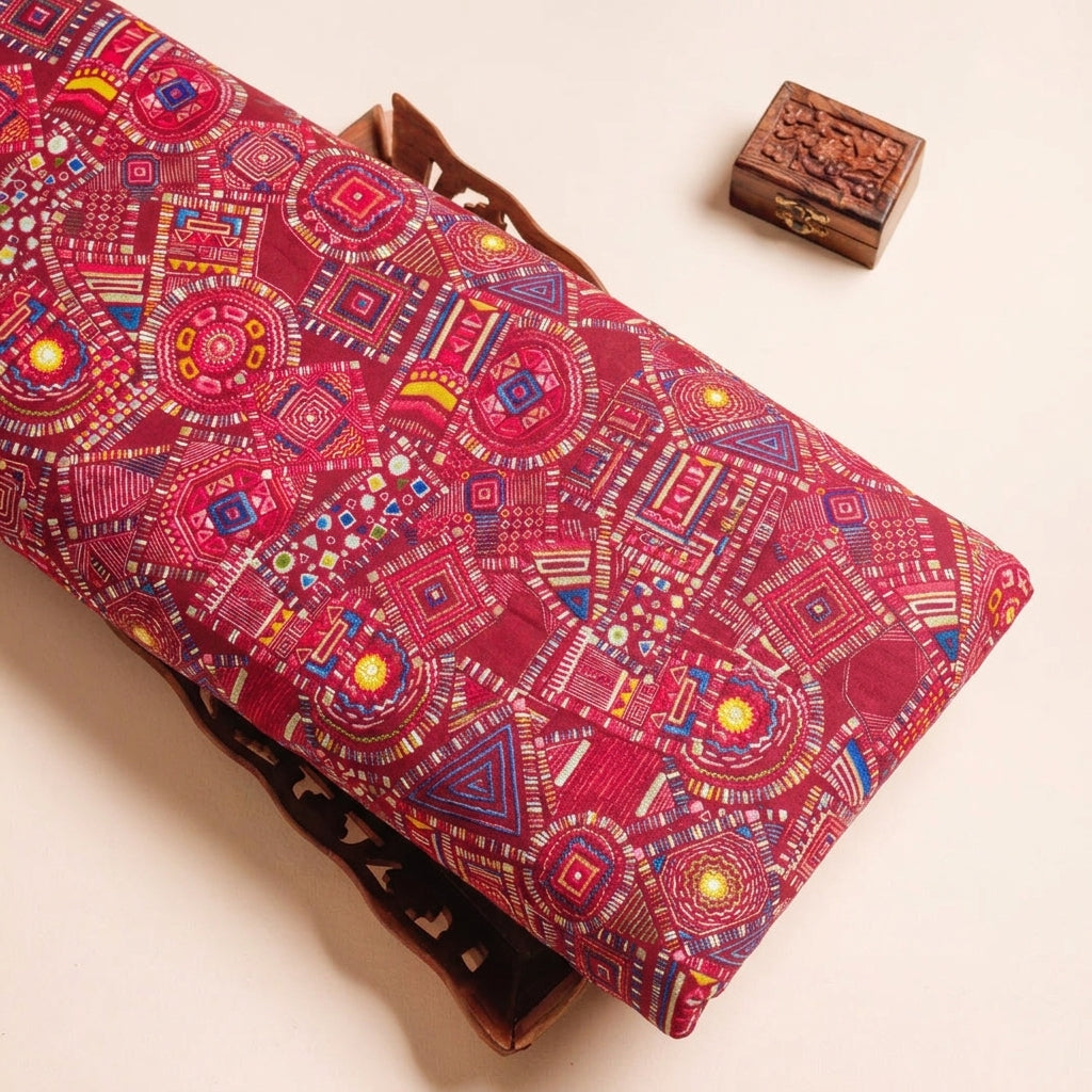 Abstract Rayon Fabric