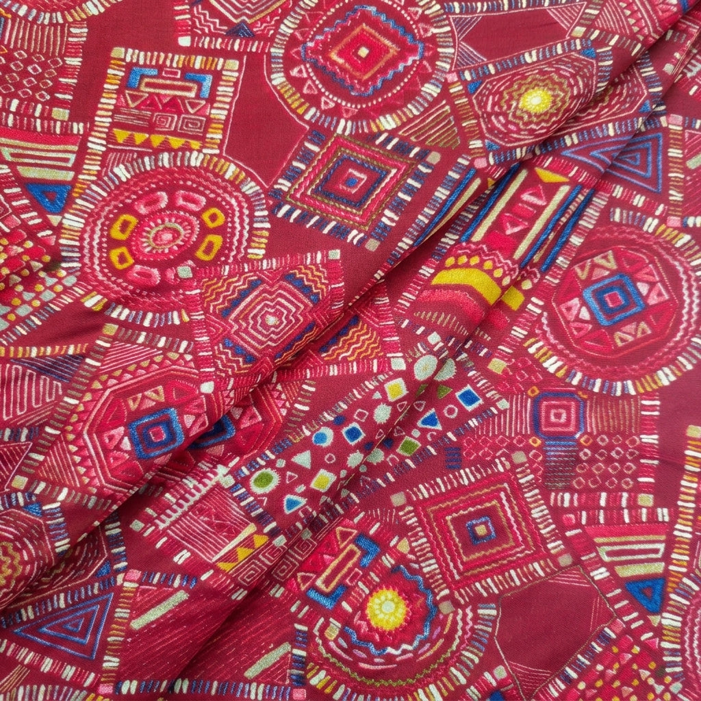 Abstract Rayon Fabric