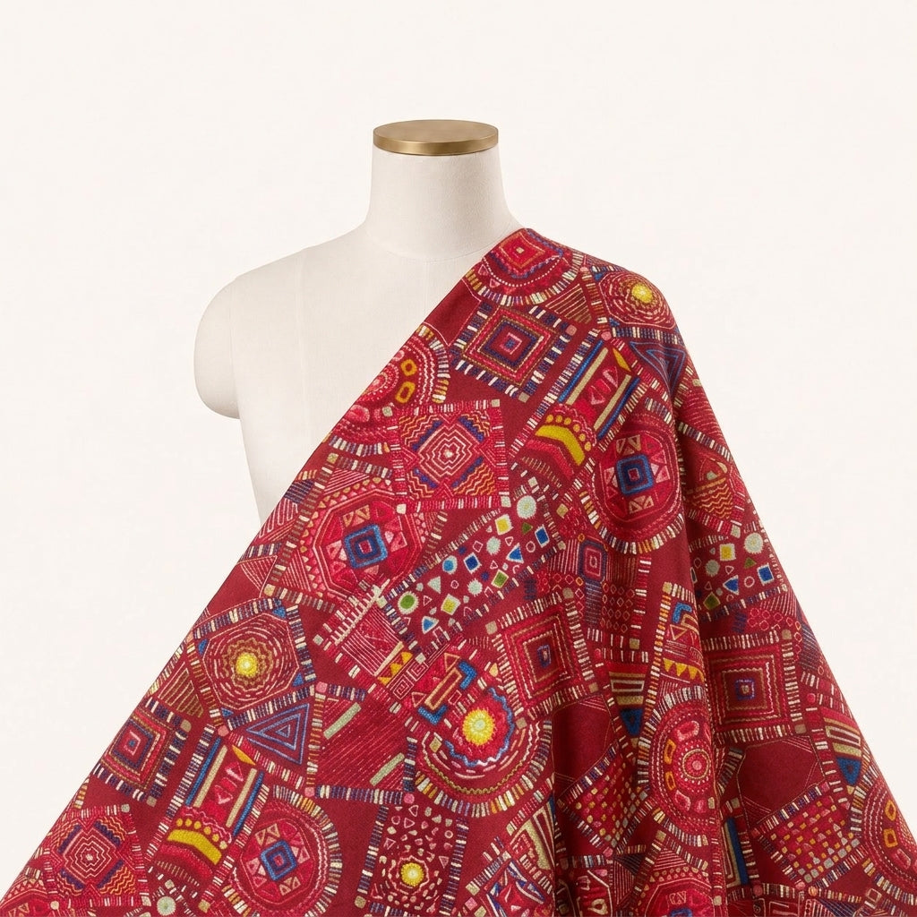 Abstract Rayon Fabric