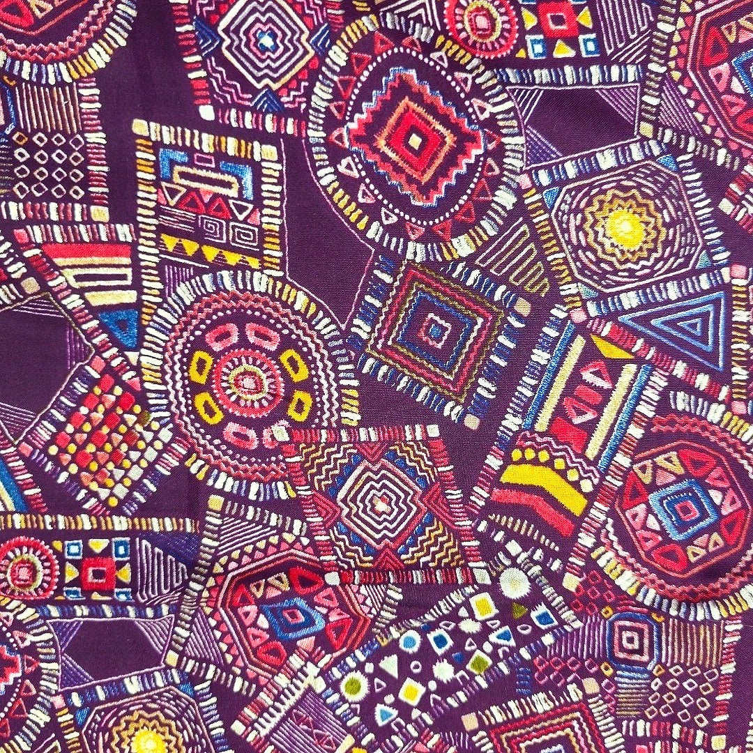 Abstract Rayon Fabric