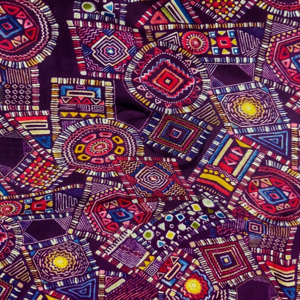 Abstract Rayon Fabric