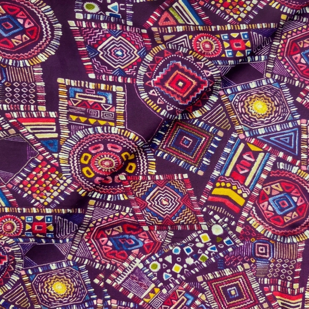 Abstract Rayon Fabric