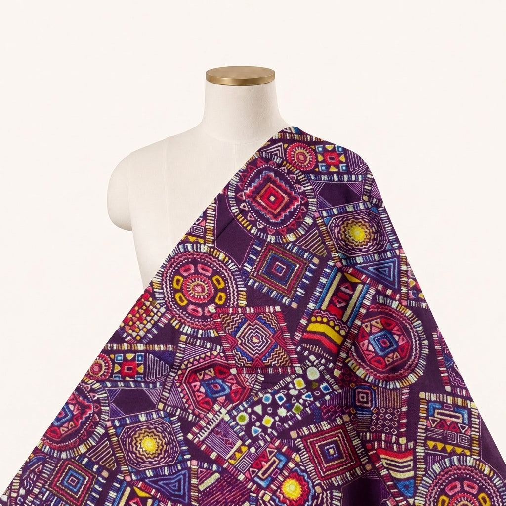 Abstract Rayon Fabric