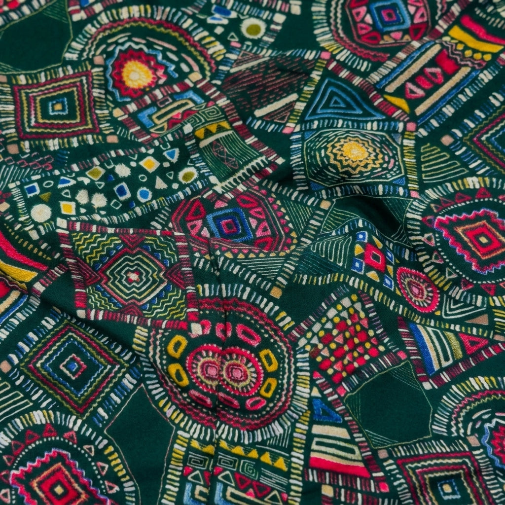 Abstract Rayon Fabric