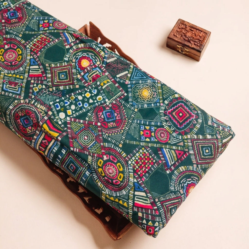 Abstract Rayon Fabric
