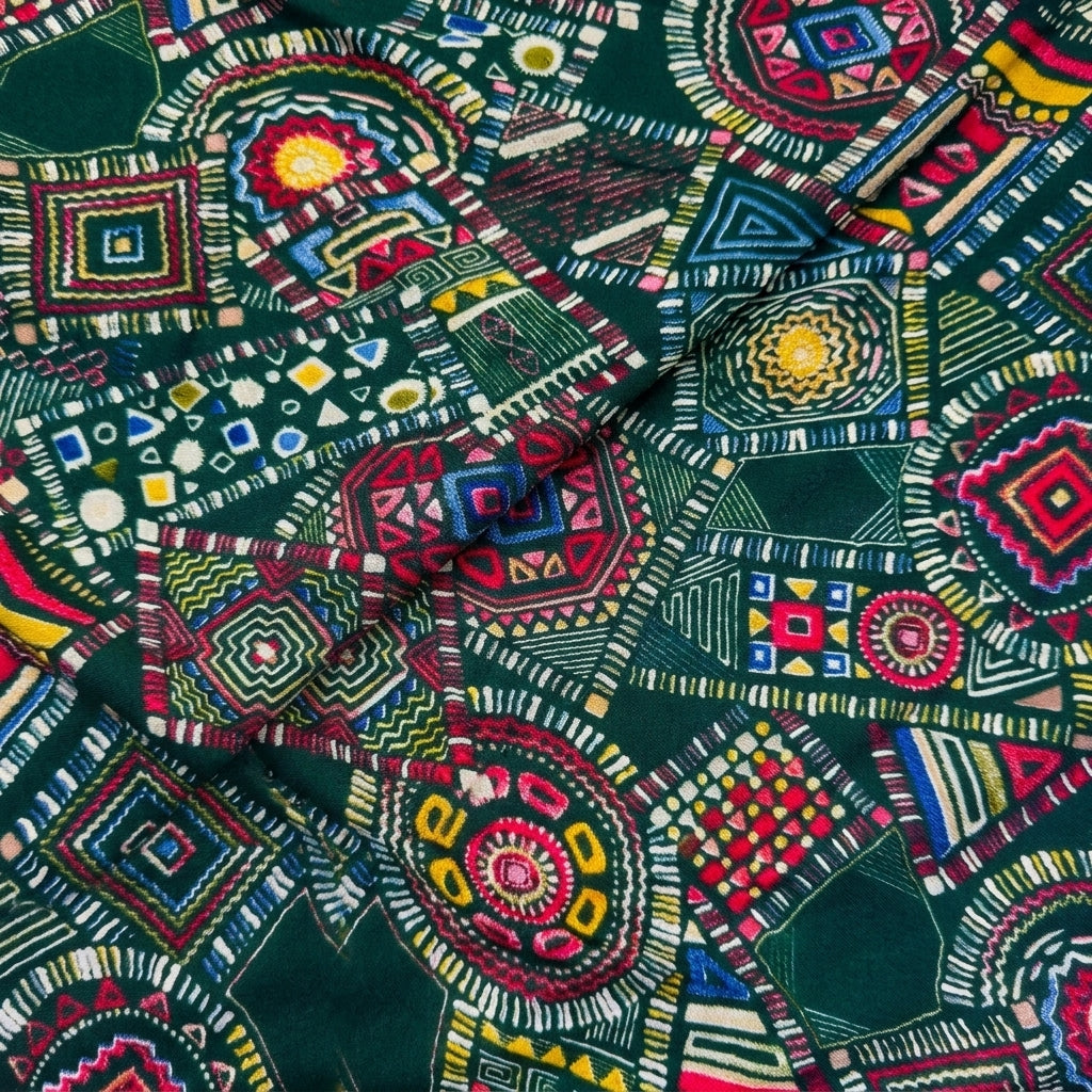 Abstract Rayon Fabric