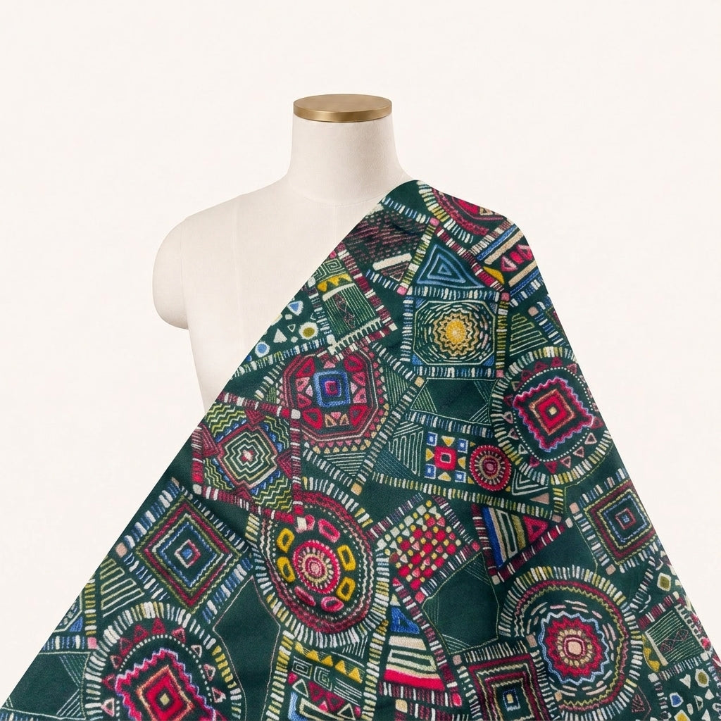 Abstract Rayon Fabric