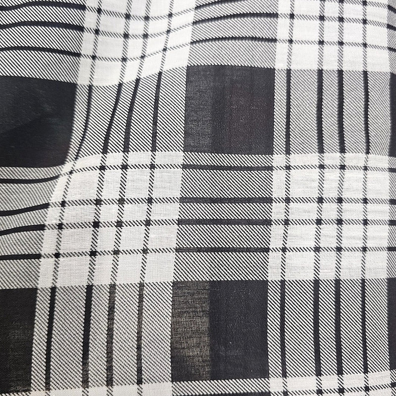 Checked Cotton Fabric - EC16790 - Flat Fabric
