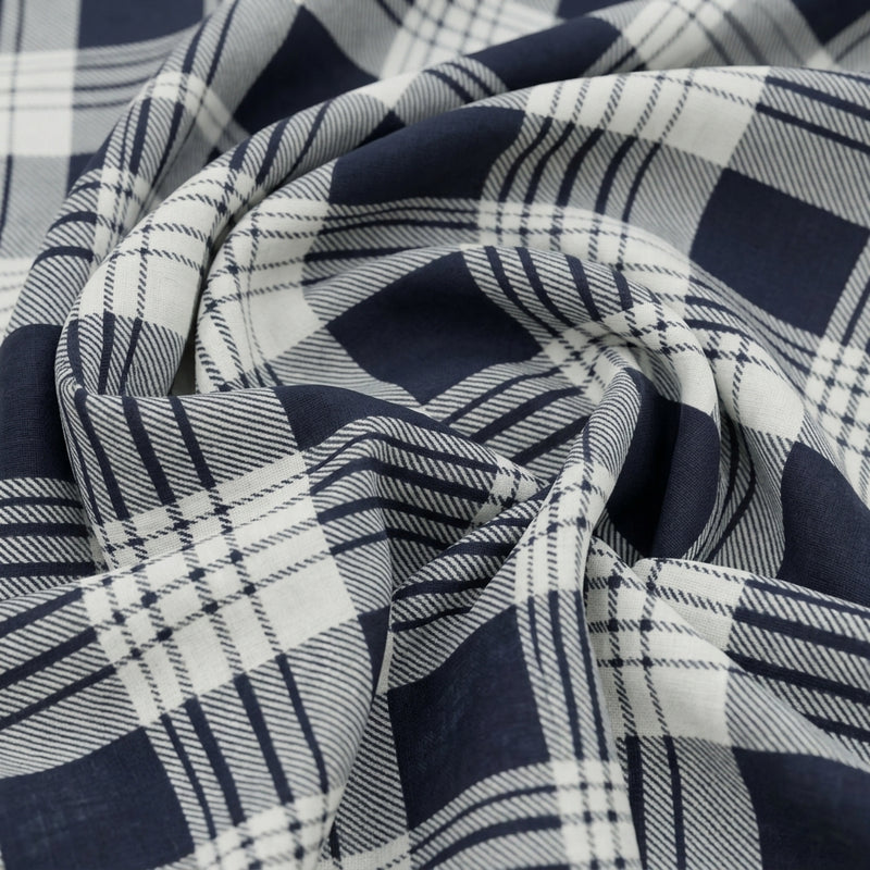 Checked Cotton Fabric - EC16793 - Swirl