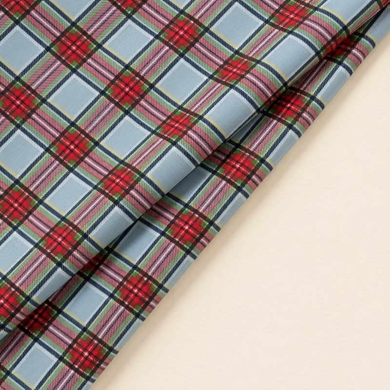 Checked Cotton Fabric - EC16795 - Folds