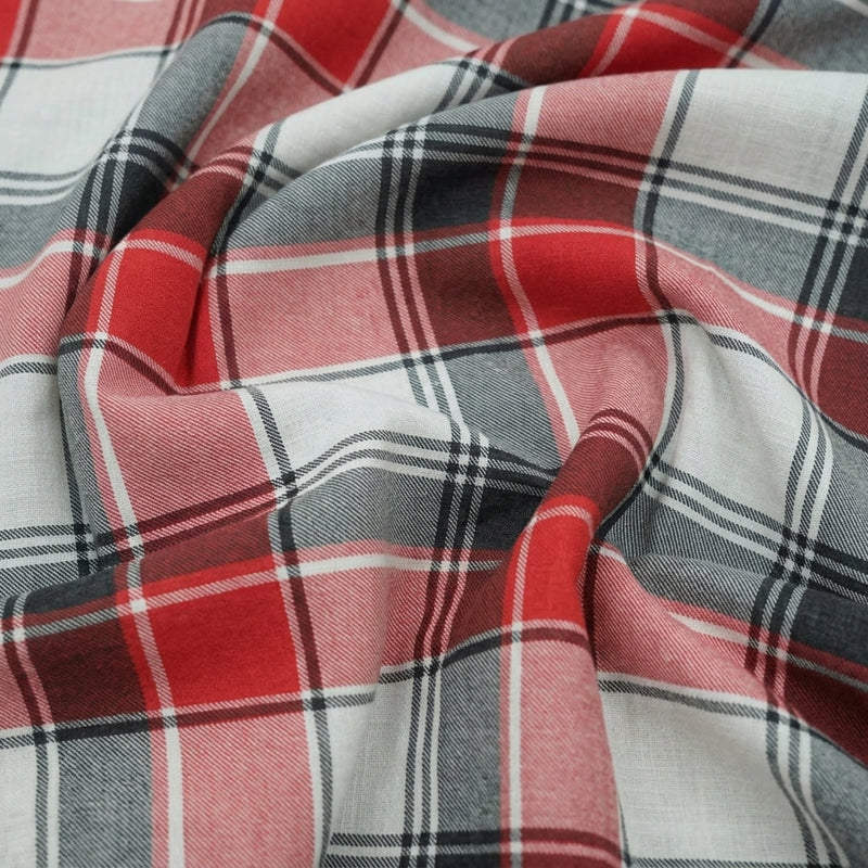 Checked Cotton Fabric - EC16797 - Swirl