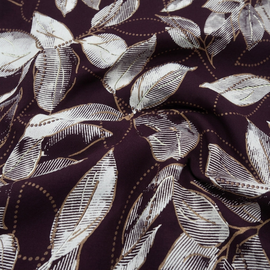 Leaf Rayon Fabric