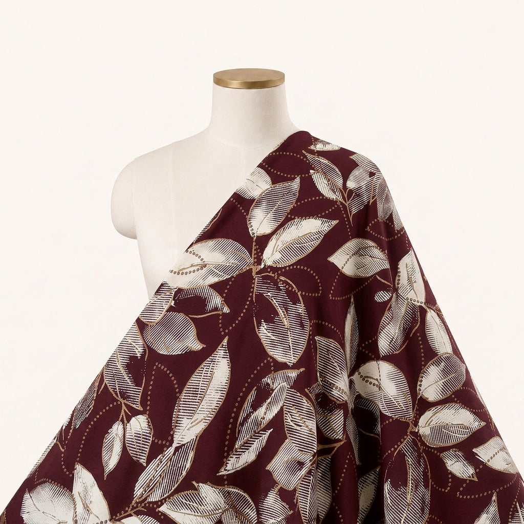 Leaf Rayon Fabric