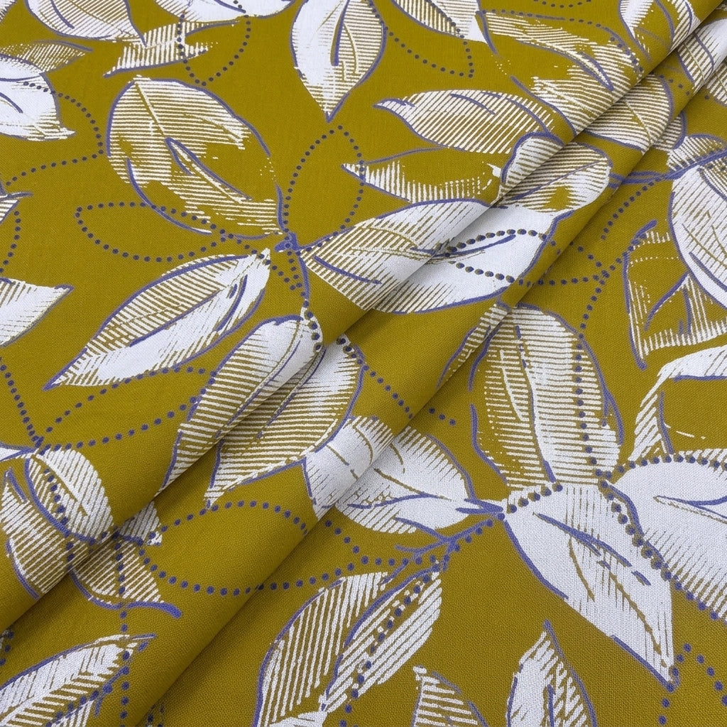 Leaf Rayon Fabric