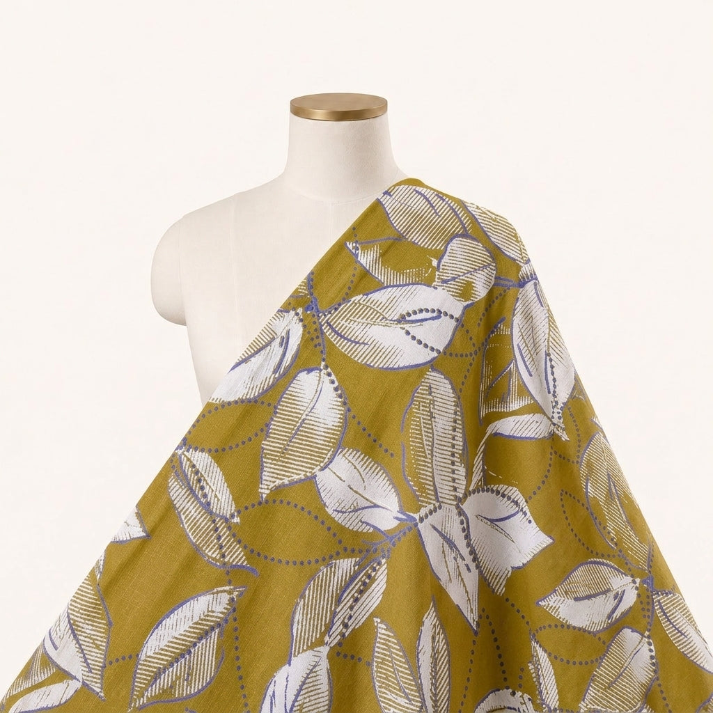 Leaf Rayon Fabric