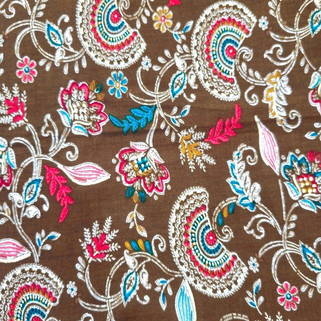 Foil Print Rayon Fabric