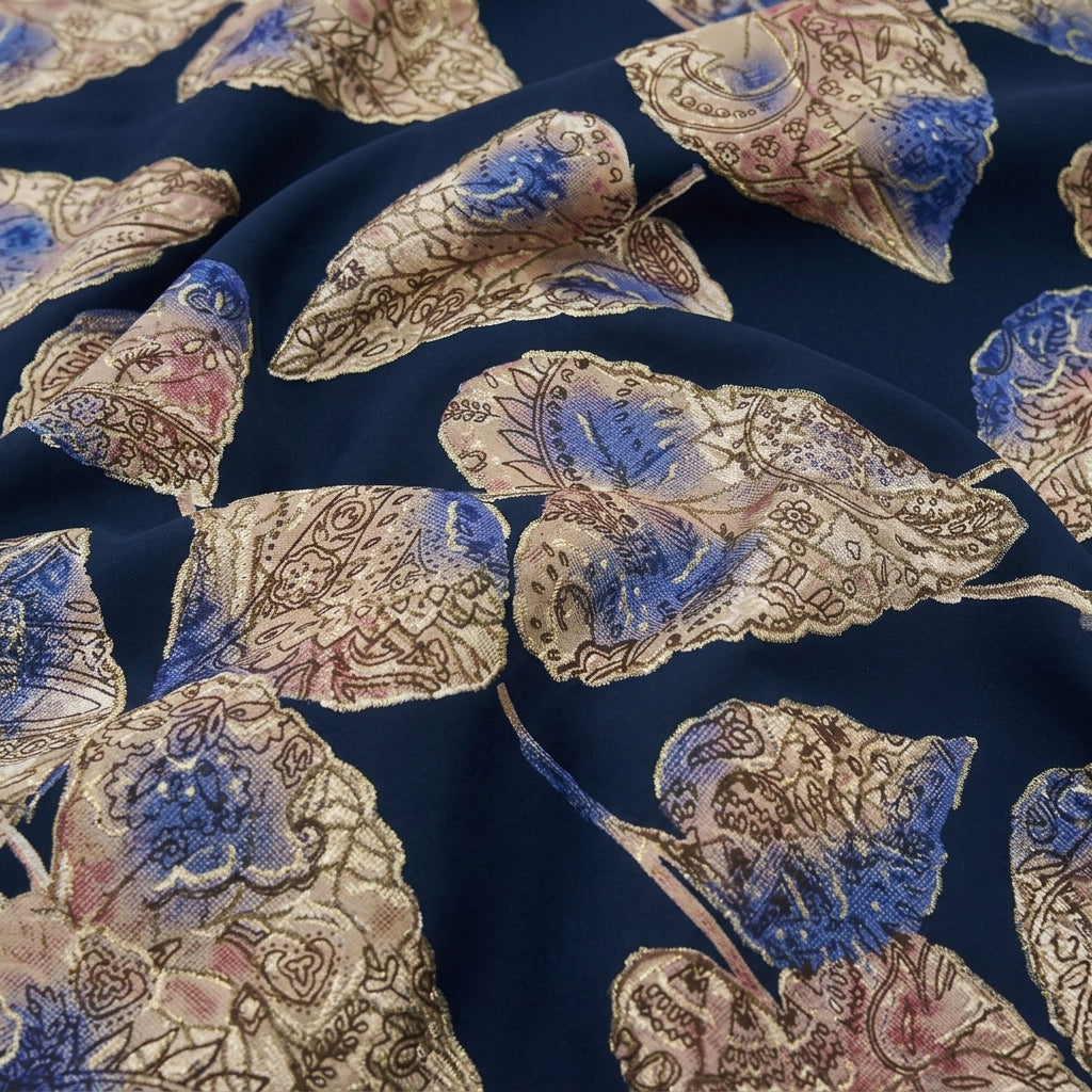 Leaf Rayon Fabric