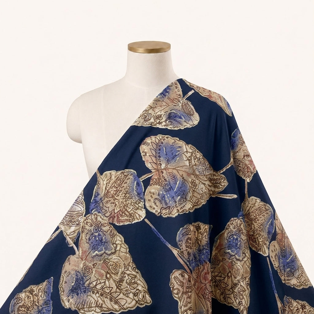 Leaf Rayon Fabric