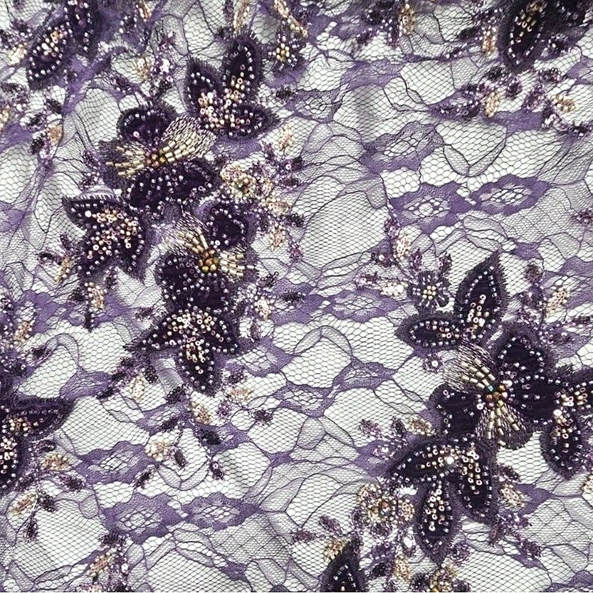 Floral Embroidery Net Fabric