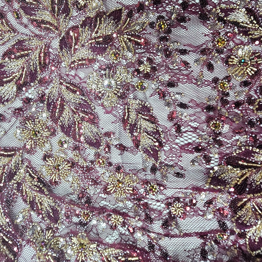 Floral Embroidery Net Fabric