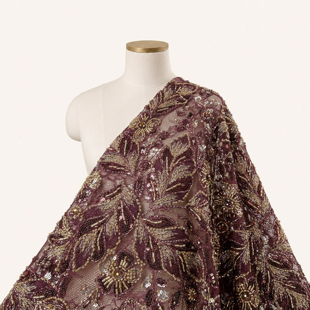 Floral Embroidery Net Fabric