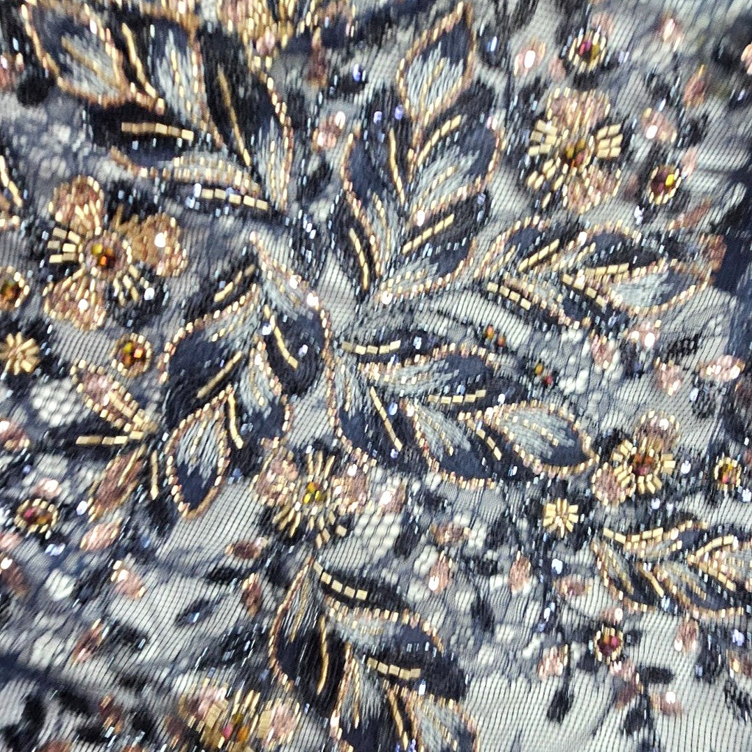 Floral Embroidery Net Fabric