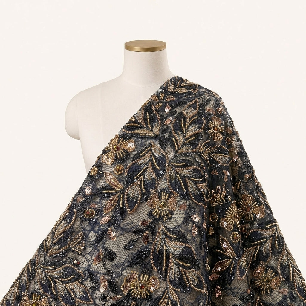 Floral Embroidery Net Fabric