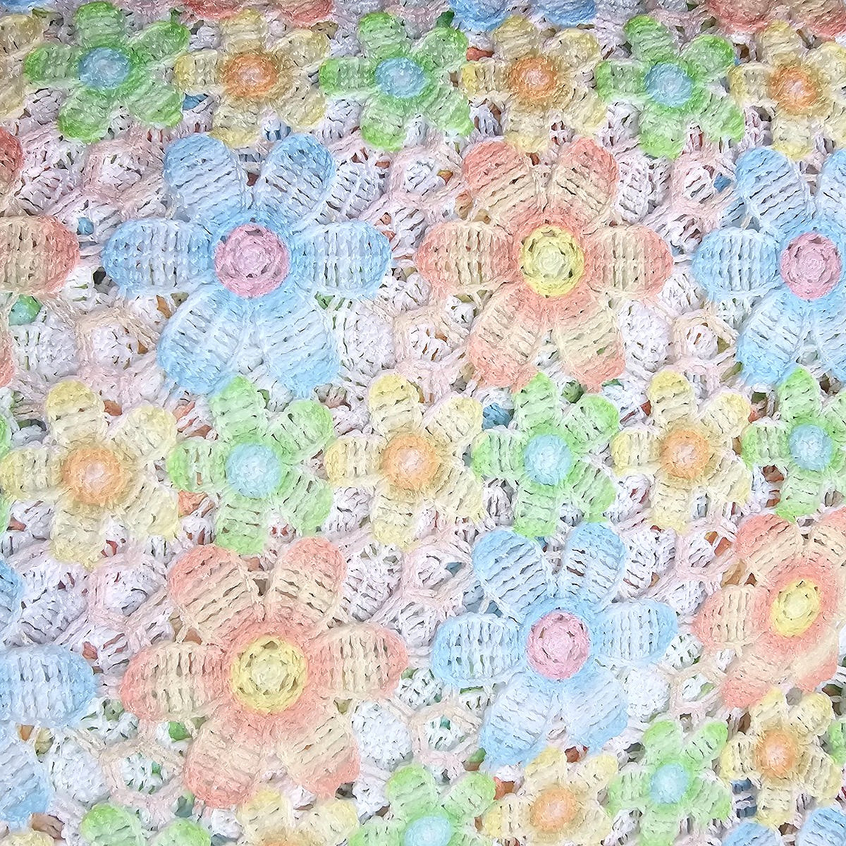Multicolor Floral Lace Fabric - EC16936