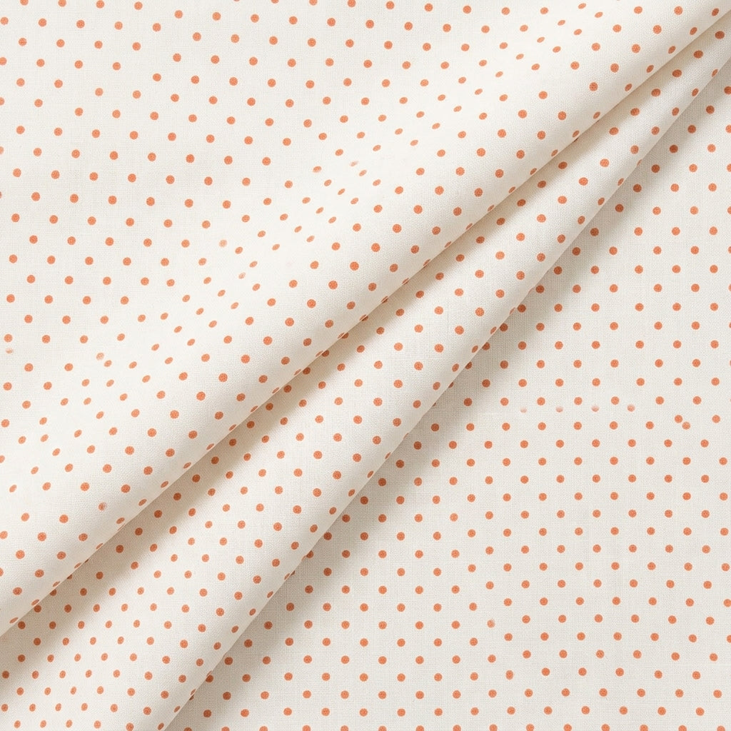 Folded Polka Dot White Polka Dot Cotton Fabric