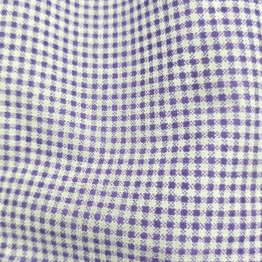 Terry Cotton Checked Cotton Fabric - EC16979 - Flat fabric