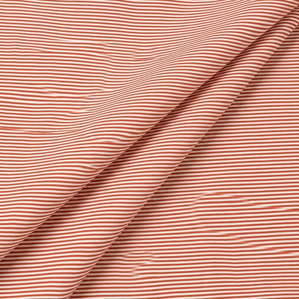 Folded Stripes Peach Stripes Cotton Fabric