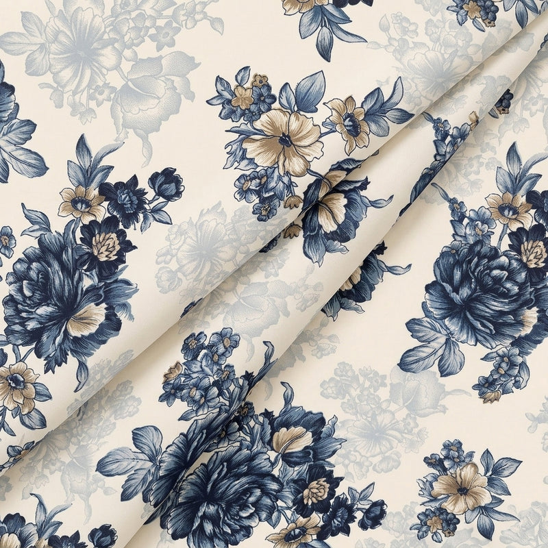 Floral Crepe Fabric - EC16995 - Folds