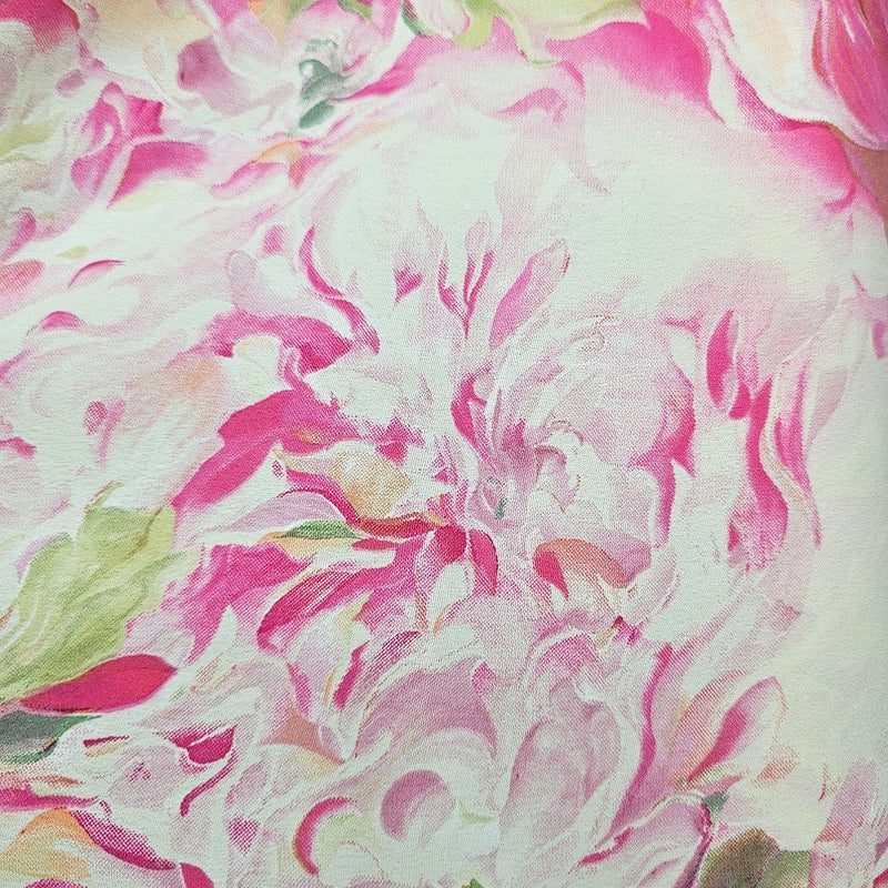 Floral Crepe Fabric - EC16998 - EC16998 - Flat Fabric