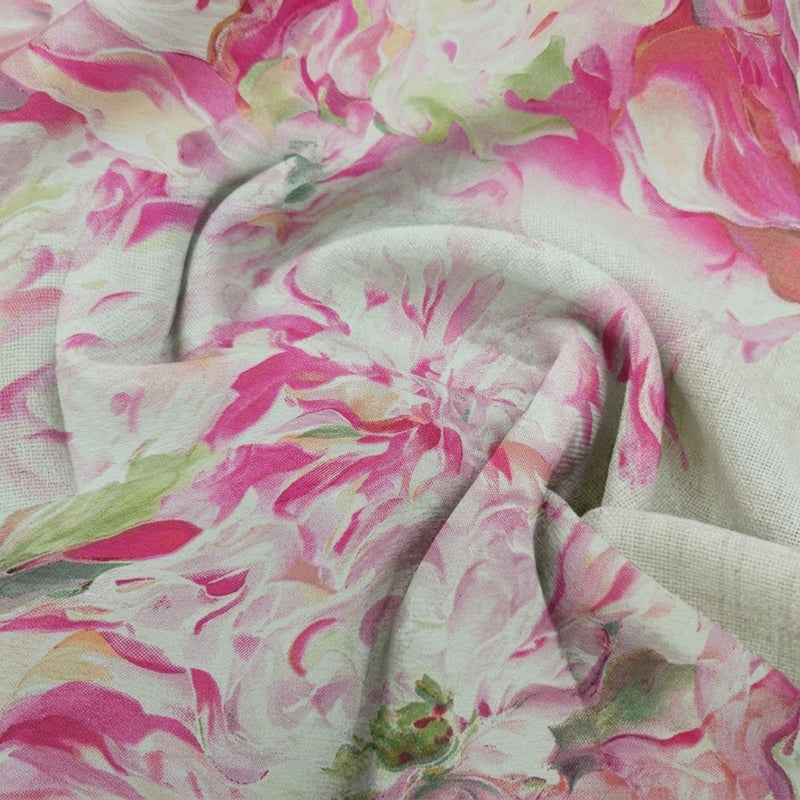 Floral Crepe Fabric - EC16998 - EC16998 - Swirl