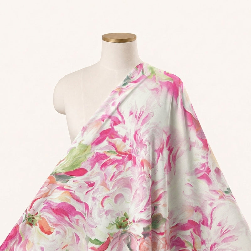 Floral Crepe Fabric - EC16998 - EC16998 - Saree Drape