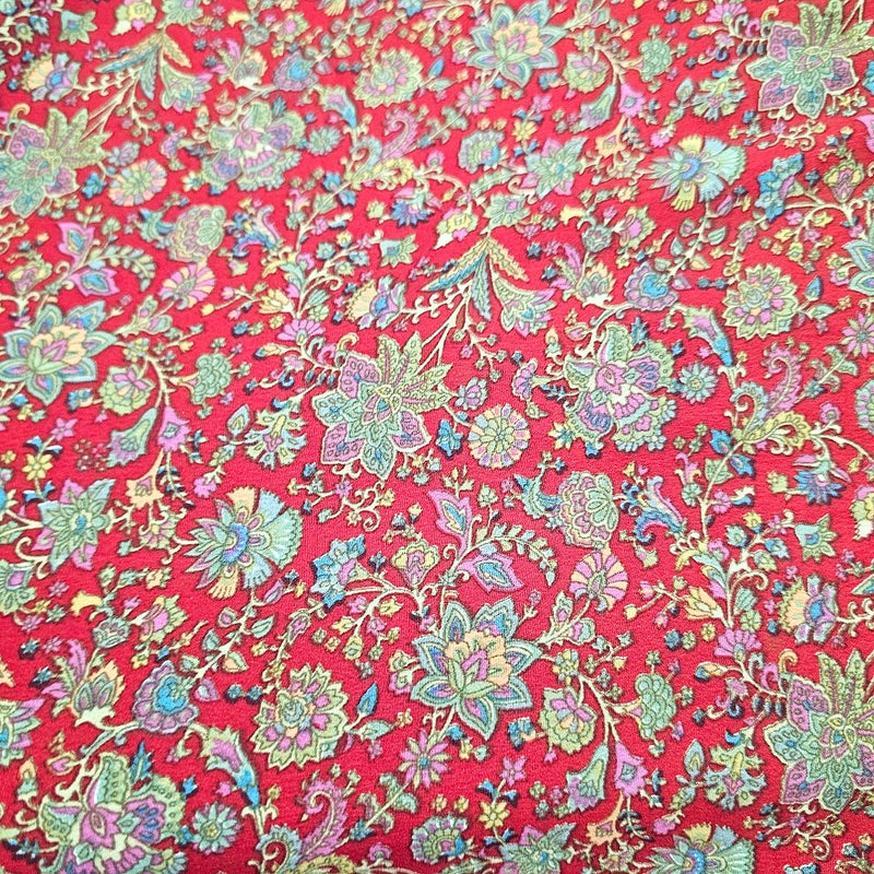 Floral Crepe Fabric - EC17002 - Flat Fabric