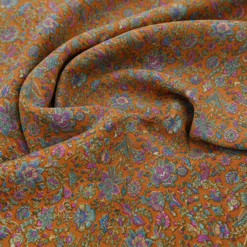 Floral Crepe Fabric - EC17007 - Swirl