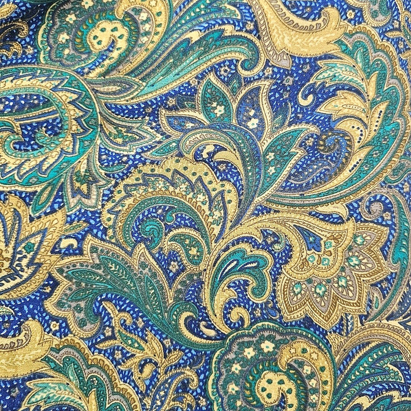 Paisley Crepe Fabric - EC17014 - Flat Fabric