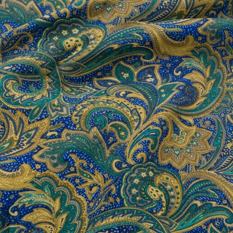 Paisley Crepe Fabric - EC17014 - Swirl