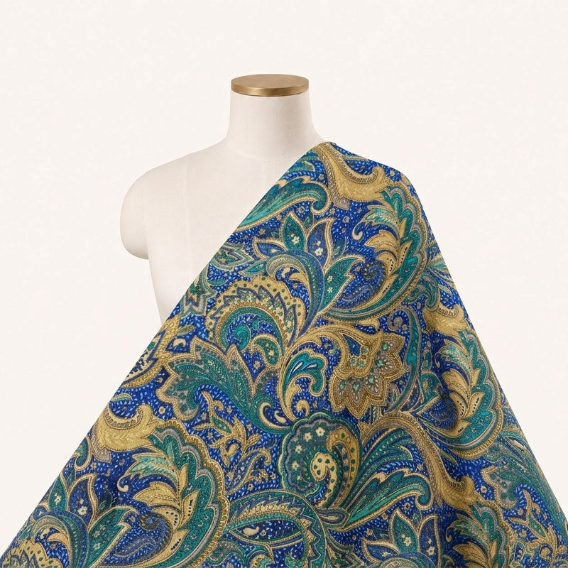 Paisley Crepe Fabric - EC17014 - Saree Drape