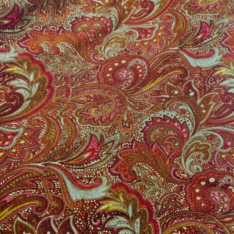 Paisley Crepe Fabric - EC17016 - Folds