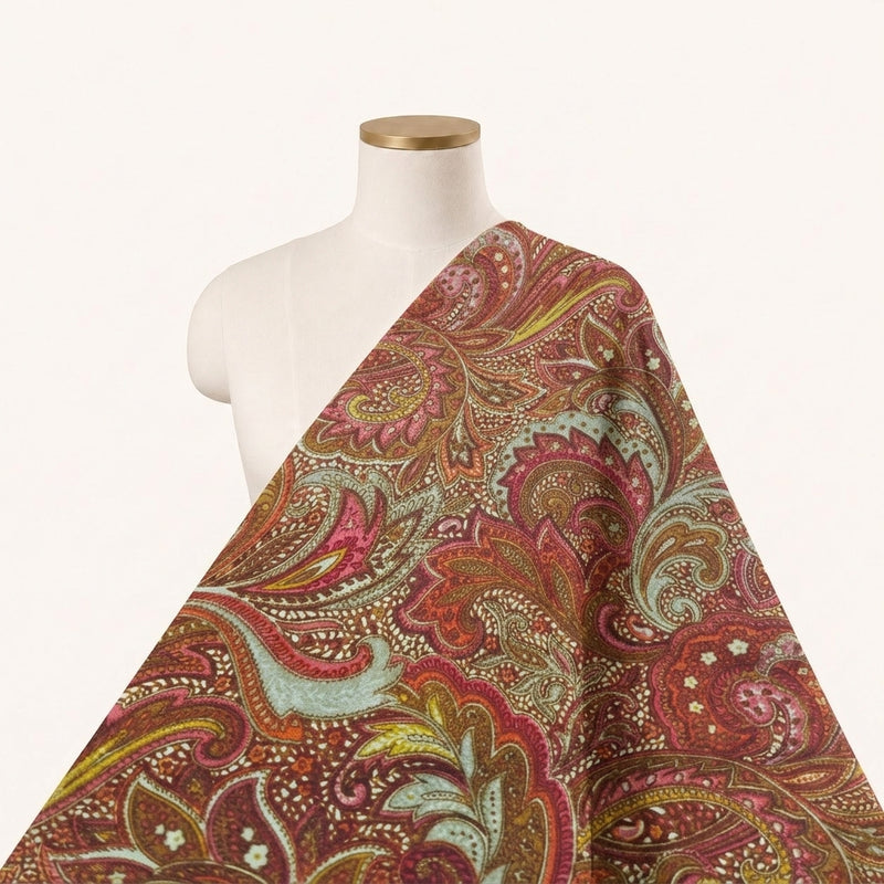 Paisley Crepe Fabric - EC17016 - Saree Drape