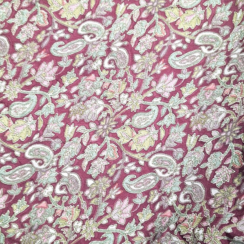 Paisley Crepe Fabric - EC17017 - Flat Fabric