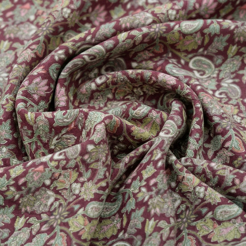 Paisley Crepe Fabric - EC17017 - Swirl