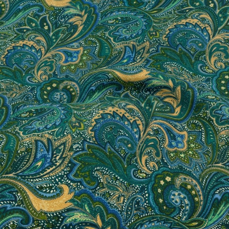 Paisley Crepe Fabric - EC17019 - Swirl