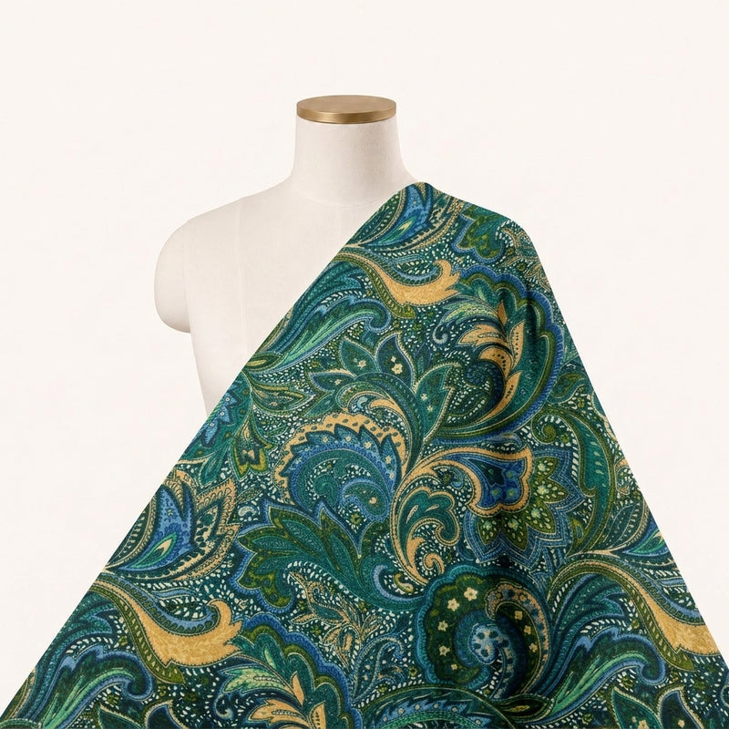 Paisley Crepe Fabric - EC17019 - Saree Drape