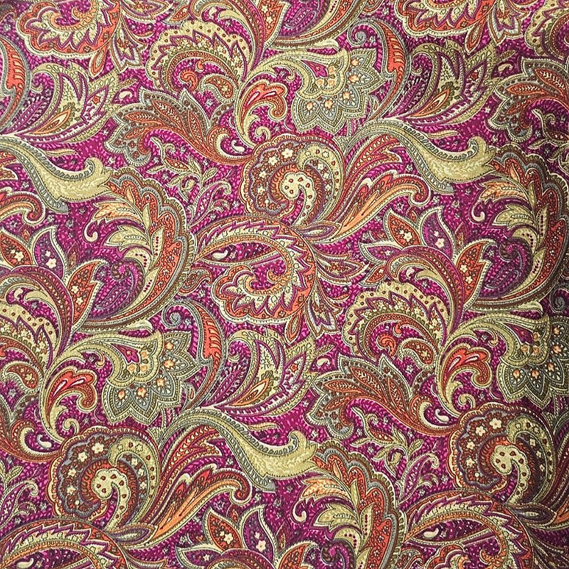 Paisley Crepe Fabric - EC17026 - Flat Fabric