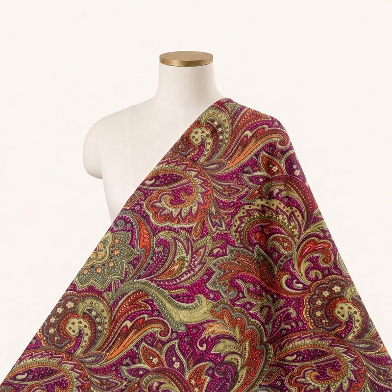 Paisley Crepe Fabric - EC17026 - Saree Drape