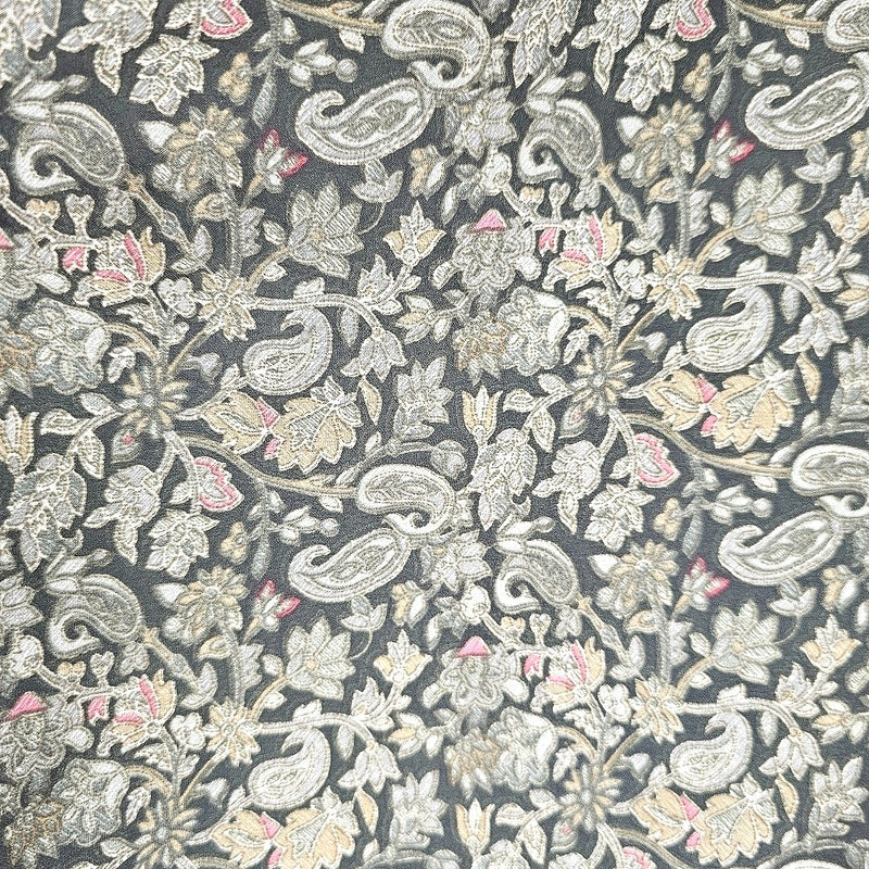 Paisley Crepe Fabric - EC17030 - Flat Fabric